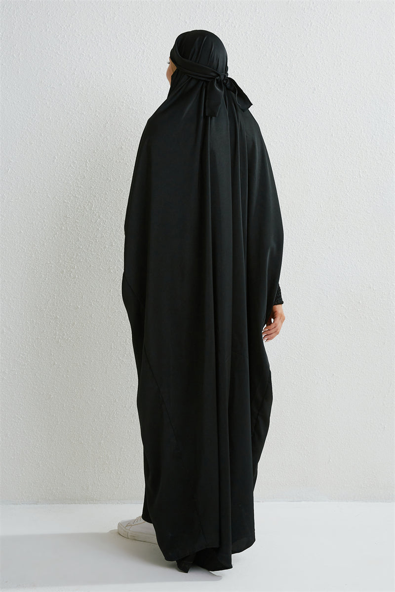 Muslim Abaya Hooded One Piece Prayer Dress For Women