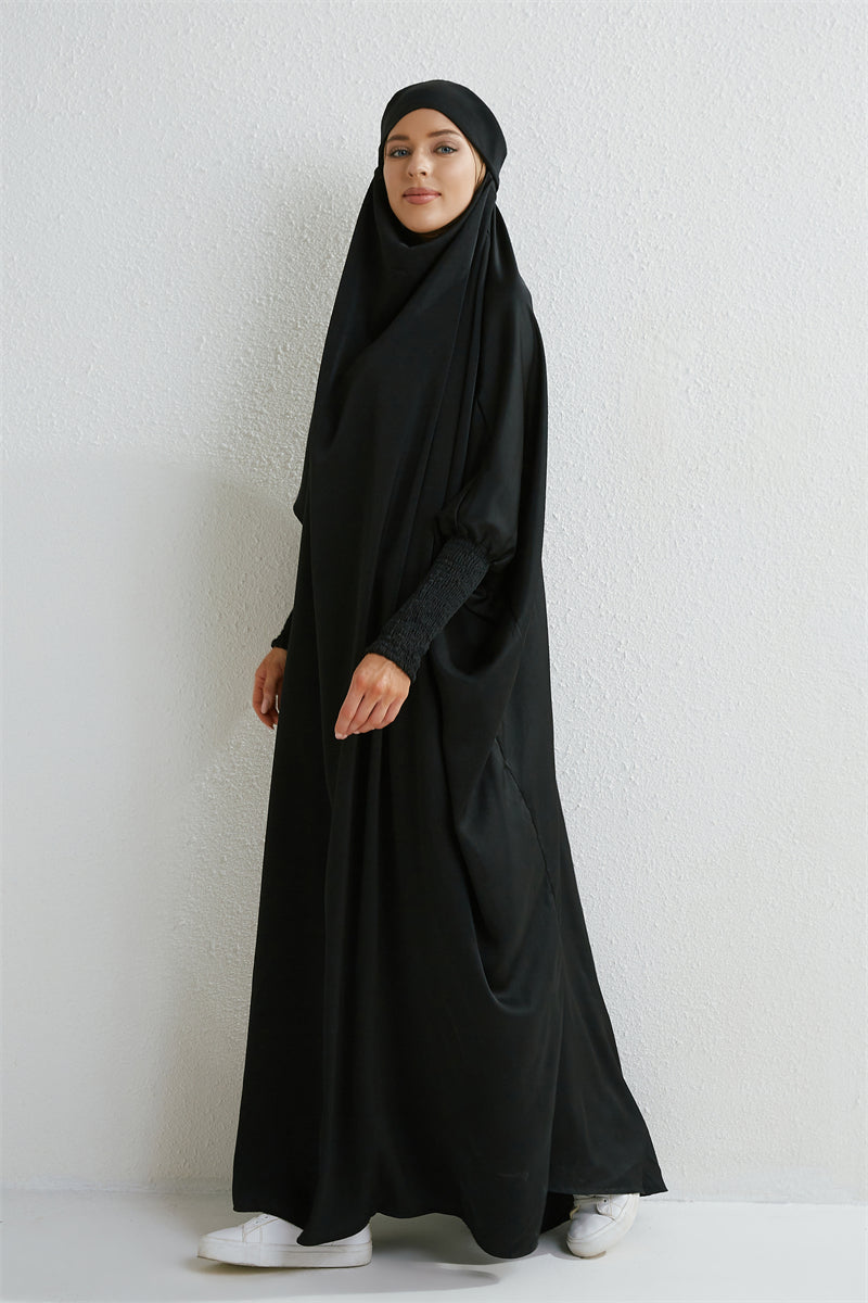 Muslim Abaya Hooded One Piece Prayer Dress For Women