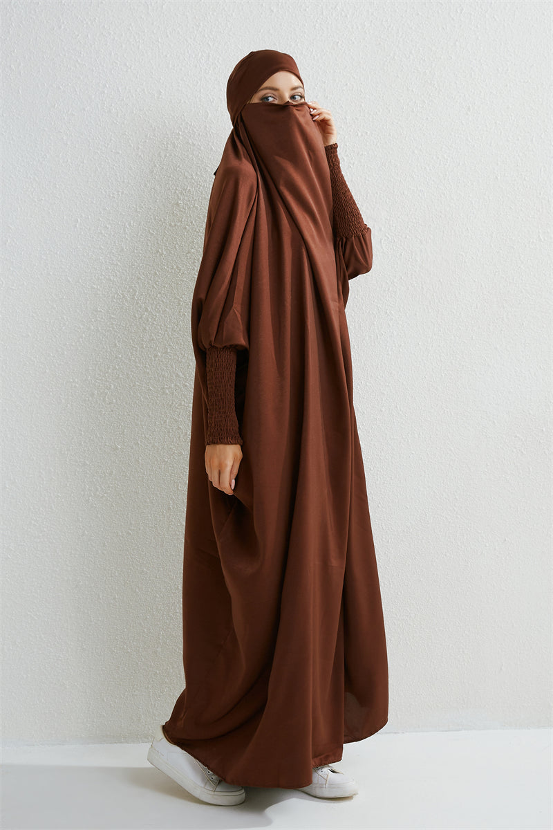 Muslim Abaya Hooded One Piece Prayer Dress For Women