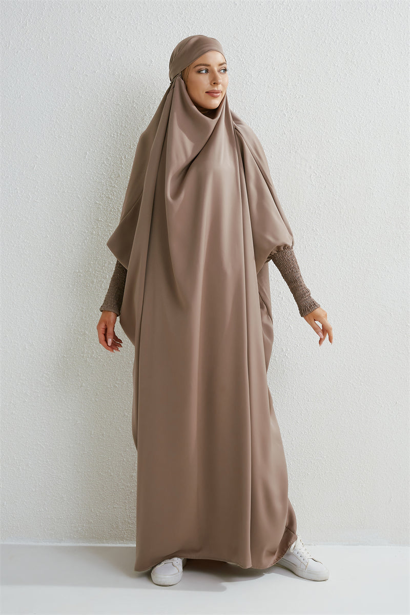 Muslim Abaya Hooded One Piece Prayer Dress For Women