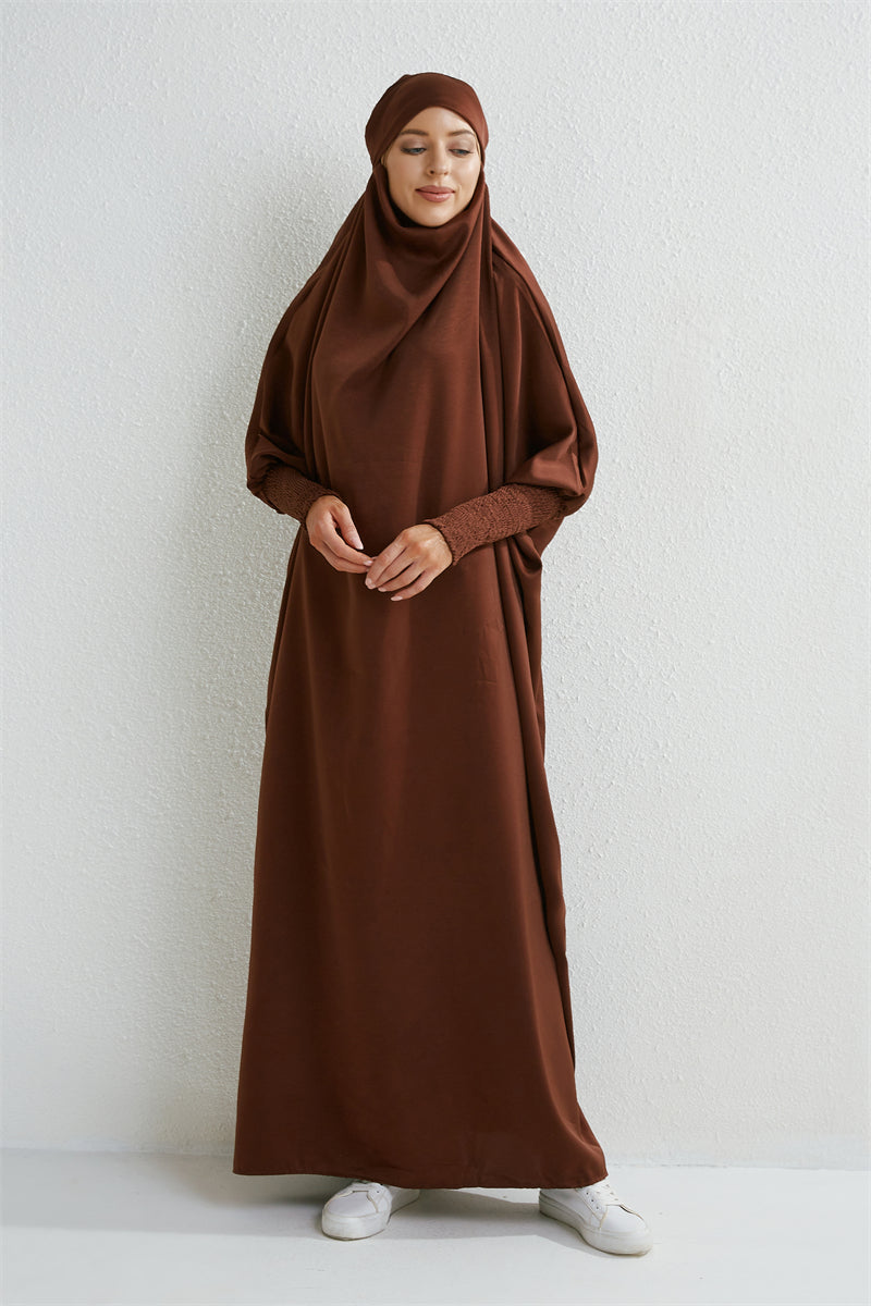 Muslim Abaya Hooded One Piece Prayer Dress For Women