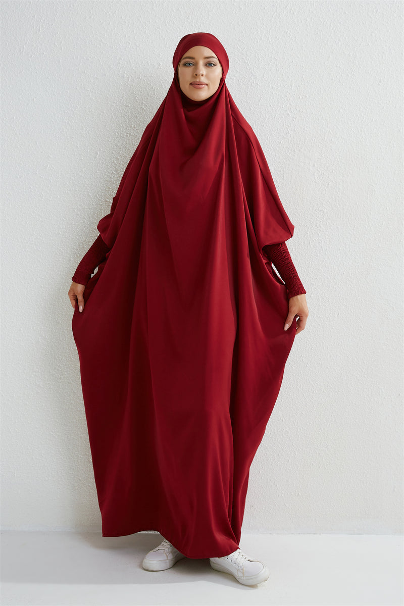 Muslim Abaya Hooded One Piece Prayer Dress For Women