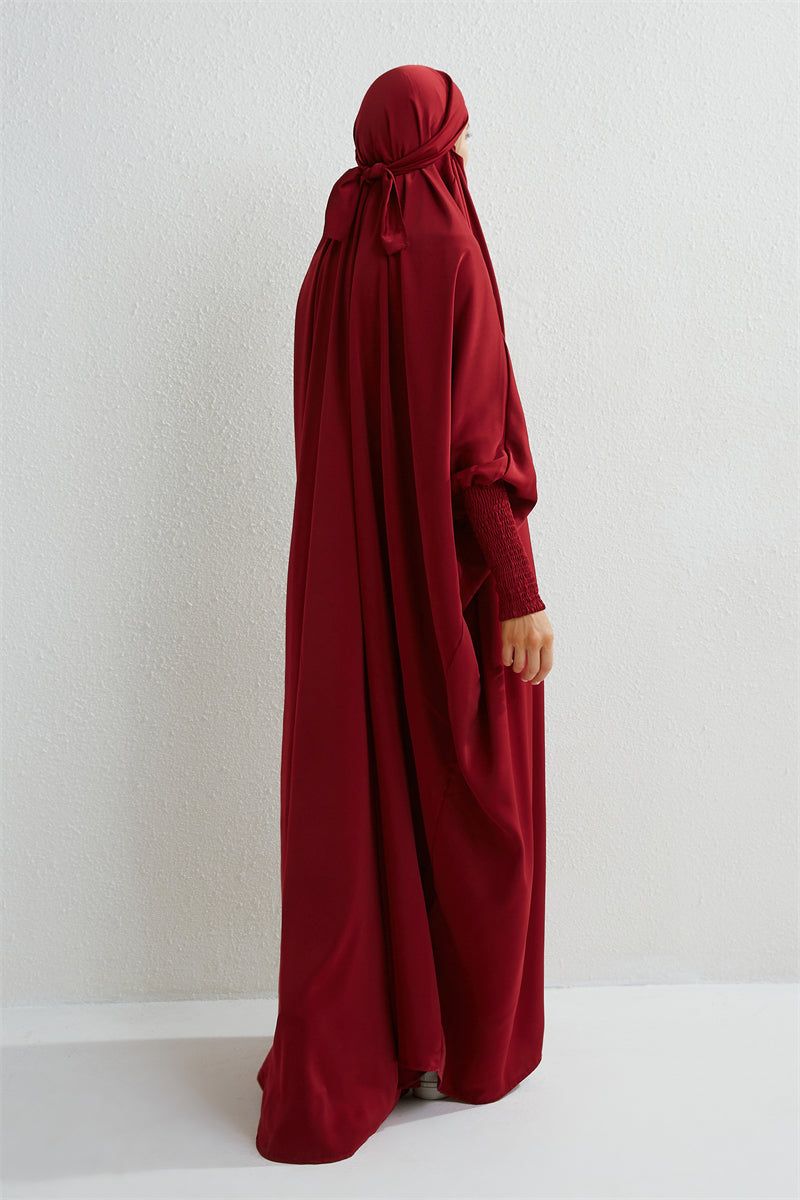 Muslim Abaya Hooded One Piece Prayer Dress For Women