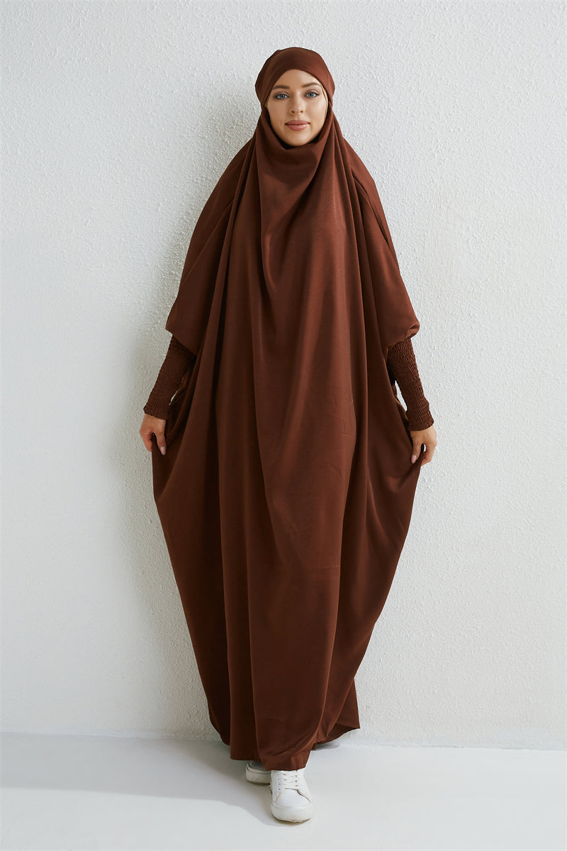 Muslim Abaya Hooded One Piece Prayer Dress For Women