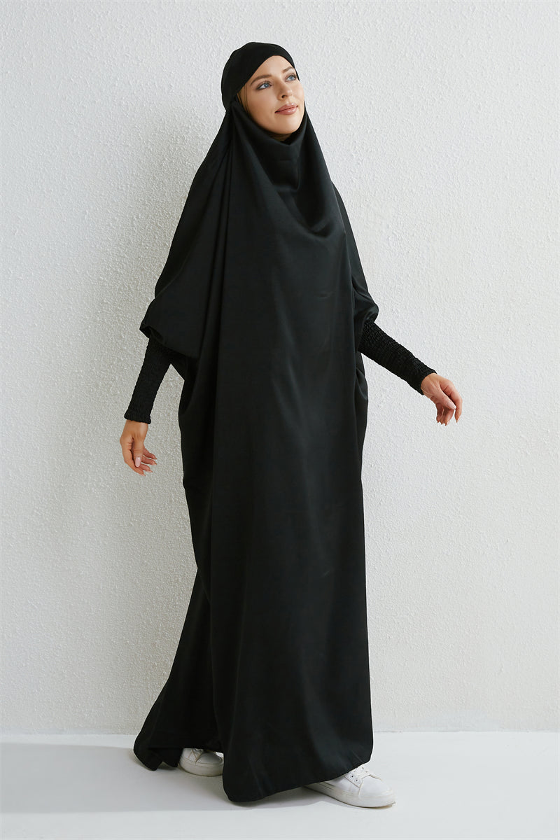 Muslim Abaya Hooded One Piece Prayer Dress For Women