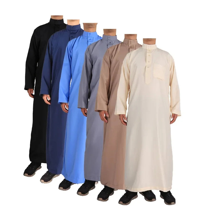 Muslim Kaftan Clothing One Pieces Prayer Dress For Mens