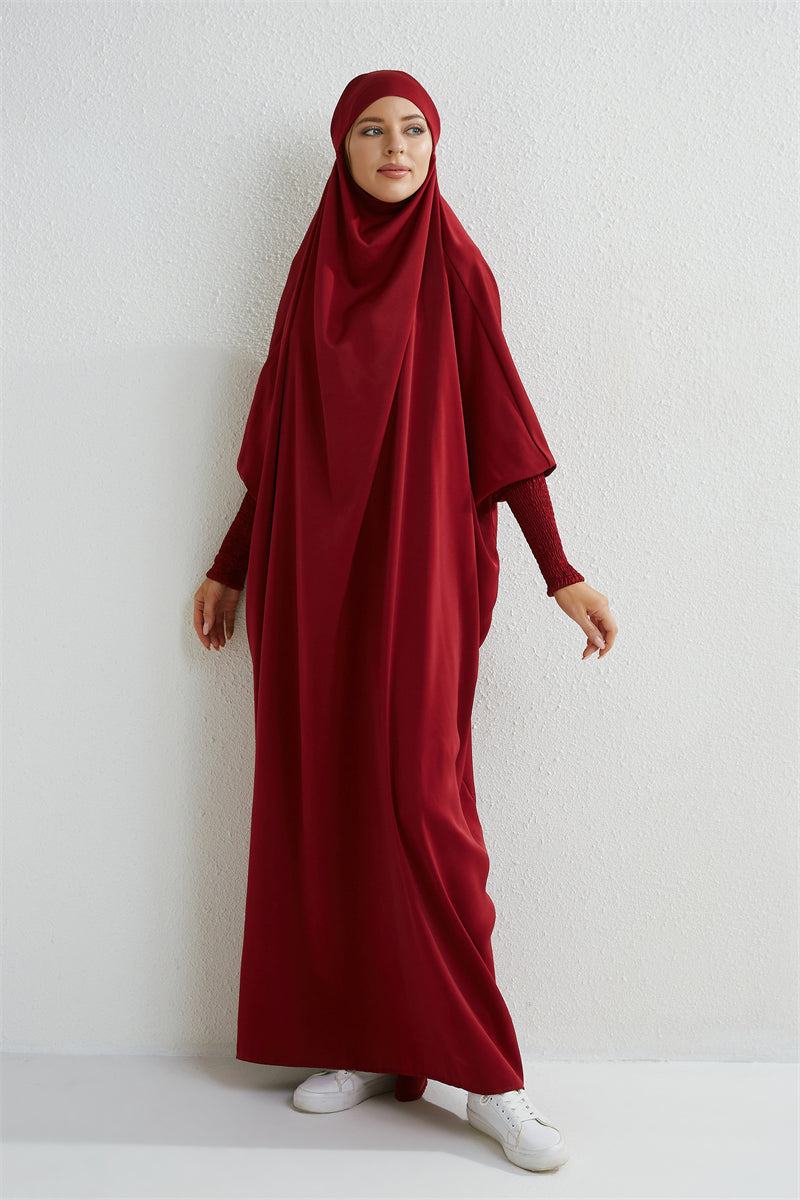 Muslim Abaya Hooded One Piece Prayer Dress For Women