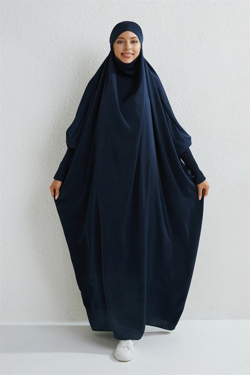 Muslim Abaya Hooded One Piece Prayer Dress For Women